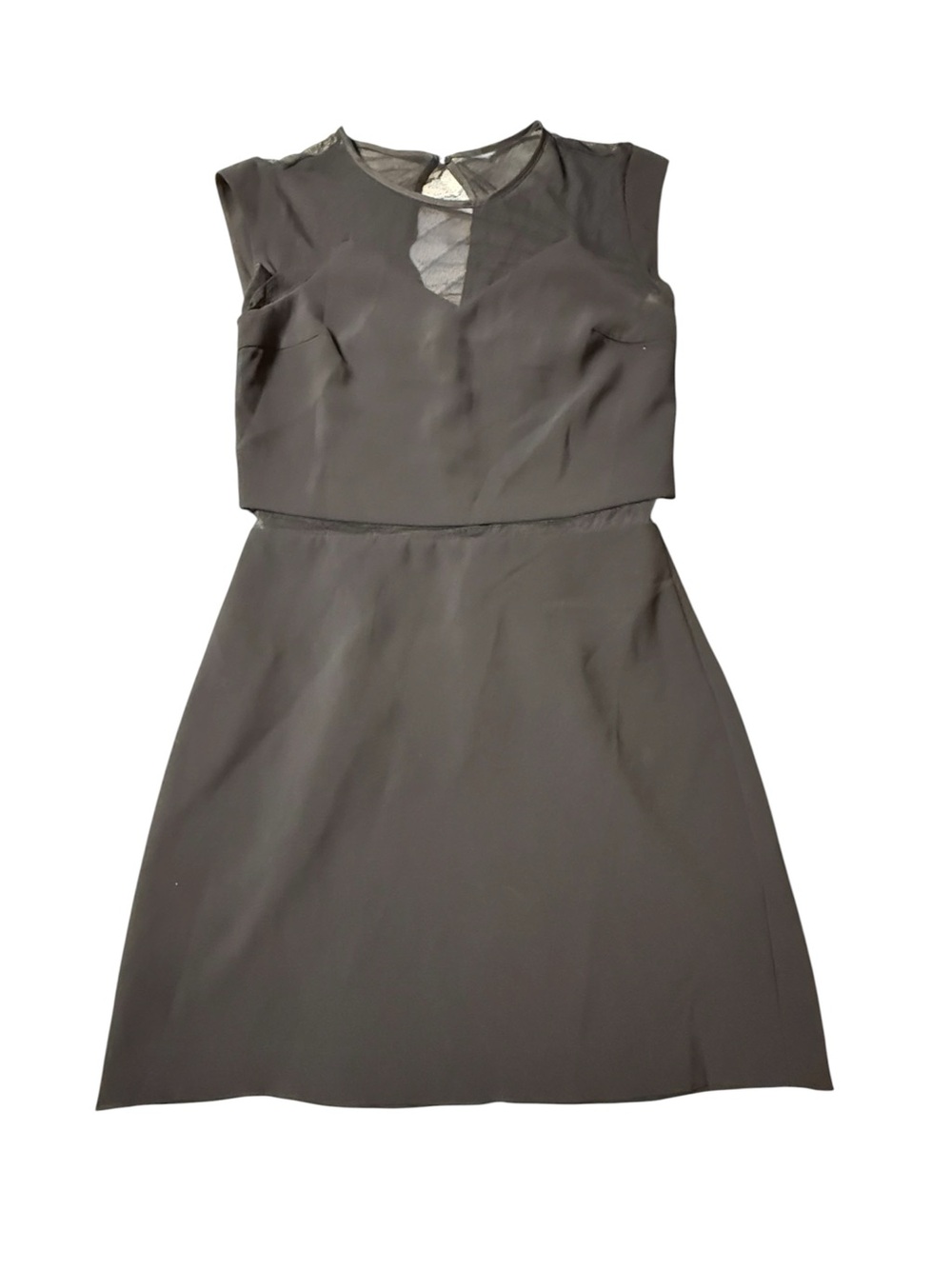 Express Size 0 Black Dress Mesh Illusion Neckline Overlay Sleeveless Cocktail